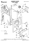 CABINET PARTS Diagram and Parts List for HED4300TQ0  Magic Chef Dryer