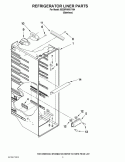 REFRIGERATOR LINER PARTS Diagram and Parts List for 8ED5FHKXVY04  Whirlpool Refrigerator