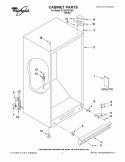 CABINET PARTS Diagram and Parts List for EV161FZTQ01  Whirlpool Freezer