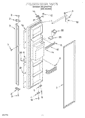 FREEZER DOOR Diagram and Parts List for KSRB27QFSS00  KitchenAid Refrigerator