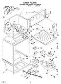 LINER Diagram and Parts List for RT21LMXKT02  Roper Refrigerator
