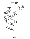 COOKTOP Diagram and Parts List for SF3020EPW0  Whirlpool Range