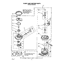 PUMP AND MOTOR Diagram and Parts List for DU9720XX0  Whirlpool Dishwasher