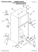 CABINET PARTS Diagram and Parts List for KTRA22EMSS04  KitchenAid Refrigerator