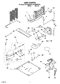 UNIT Diagram and Parts List for ET1RHMXKQ02  Whirlpool Refrigerator