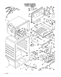LINER Diagram and Parts List for 3XKVN515000  Whirlpool Refrigerator