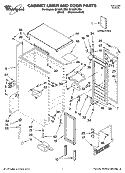 CABINET LINER AND DOOR PARTS Diagram and Parts List for GI15NFLTBO  Whirlpool Ice Maker