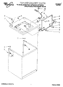 TOP AND CABINET, LIT/OPTIONAL Diagram and Parts List for LSR7233DW0  Whirlpool Washer