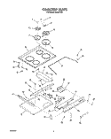 COOKTOP, LIT/OPTIONAL Diagram and Parts List for S9507^2  Whirlpool Range
