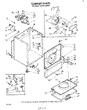CABINET Diagram and Parts List for LG5921XMW0  Whirlpool Dryer