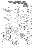 CABINET AND STIRRER PARTS Diagram and Parts List for YKEMS307GS3  KitchenAid Microwave Oven Combo