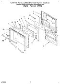 UPPER AND LOWER OVEN DOOR Diagram and Parts List for KEBS277YBL3  KitchenAid Wall Oven