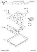 SECTION Diagram and Parts List for GJC3634HB3  Whirlpool Cooktop