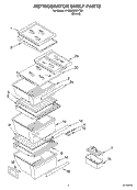 REFRIGERATOR SHELF Diagram and Parts List for 4YGD25DCHT02  Whirlpool Refrigerator