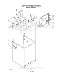 TOP AND CABINET , LITERATURE AND OPTIONAL Diagram and Parts List for LA5558XSW0  Whirlpool Washer