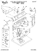 TOP AND CONSOLE, LIT/OPTIONAL Diagram and Parts List for LGR6848AN1  Whirlpool Dryer
