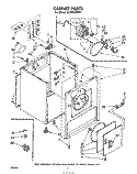 CABINET Diagram and Parts List for LE3000XMW1  Whirlpool Dryer