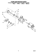 PUMP AND MOTOR PARTS Diagram and Parts List for DU850SWPS3  Whirlpool Dishwasher
