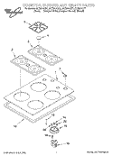 SECTION Diagram and Parts List for GLT3614GT1  Whirlpool Cooktop