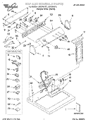 TOP AND CABINET, LITERATURE Diagram and Parts List for LGN2000JQ1  Whirlpool Dryer