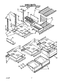 SHELF, LIT/OPTIONAL Diagram and Parts List for KTRS25KXWH00  KitchenAid Refrigerator