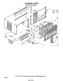 CABINET Diagram and Parts List for AC1052XS0  Whirlpool Air Conditioner