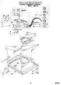 MACHINE BASE Diagram and Parts List for 7LSP9245BW0  Whirlpool Washer