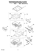 REFRIGERATOR SHELF PARTS Diagram and Parts List for KSSS36QMB03  KitchenAid Refrigerator