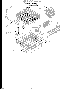 DISHRACK Diagram and Parts List for TUD7005Y0  Whirlpool Dishwasher