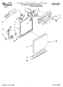 FRAME AND CONSOLE Diagram and Parts List for DU840CWDB4  Whirlpool Dishwasher