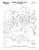 CABINET AND DOOR PARTS Diagram and Parts List for YWED7500VW0  Whirlpool Dryer