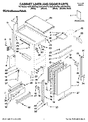 CABINET LINER AND DOOR PARTS Diagram and Parts List for KUIS18NNTS0  KitchenAid Ice Maker