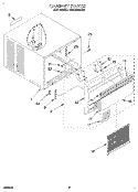 CABINET Diagram and Parts List for 3XACM09XD1  Whirlpool Air Conditioner
