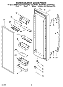 REFRIGERATOR DOOR PARTS Diagram and Parts List for GS2SHEXNT02  Whirlpool Refrigerator