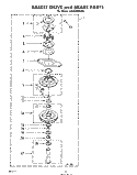 BASKET DRIVE AND BRAKE Diagram and Parts List for LA5530XKW0  Whirlpool Washer