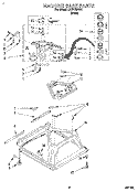 MACHINE BASE Diagram and Parts List for LBT6133AW1  Whirlpool Washer