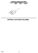 MISCELLANEOUS PARTS OPTIONAL PARTS (NOT INCLUDED) Diagram and Parts List for KUDS01DJBT1  KitchenAid Dishwasher