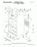 CABINET PARTS Diagram and Parts List for KBFS25EVBL2  KitchenAid Refrigerator