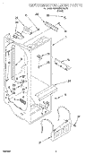 REFRIGERATOR LINER Diagram and Parts List for KSUB25QDBL00  KitchenAid Refrigerator