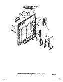 INNER DOOR Diagram and Parts List for DU8000XX0  Whirlpool Dishwasher