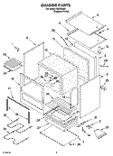 CHASSIS PARTS Diagram and Parts List for RME23300  Roper Range