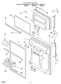 DOOR Diagram and Parts List for ET19RKXGT02  Whirlpool Refrigerator