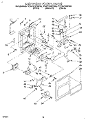 DISPENSER FRONT Diagram and Parts List for ED22DCXBB00  Whirlpool Refrigerator