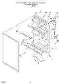 REFRIGERATOR DOOR Diagram and Parts List for RT18ECRFW03  Roper Refrigerator