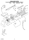 ICEMAKER PARTS, OPTIONAL PARTS Diagram and Parts List for GB2SHDXTB11  Whirlpool Refrigerator