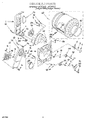 SECTION Diagram and Parts List for LEC7646DQ1  Whirlpool Dryer