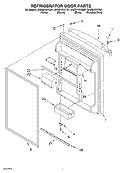 REFRIGERATOR DOOR Diagram and Parts List for GR2SHKXKS01  Whirlpool Refrigerator