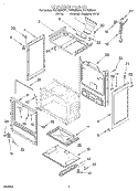 CHASSIS Diagram and Parts List for FGP335GW1  Roper Range