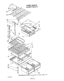 SHELF Diagram and Parts List for ET18HMXSW06  Whirlpool Refrigerator