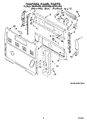 CONTROL PANEL PARTS Diagram and Parts List for GR470LXMB0  Whirlpool Range